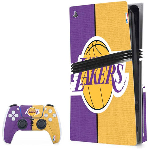 NBA Los Angeles Lakers Canvas PS5 Pro Disk Bundle Skin