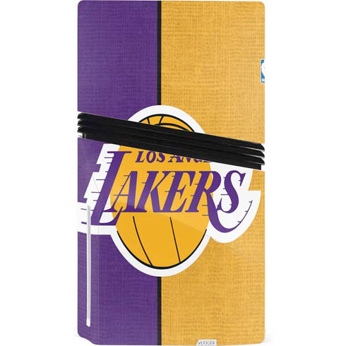 NBA Los Angeles Lakers Canvas PS5 Pro Disk Bundle Skin