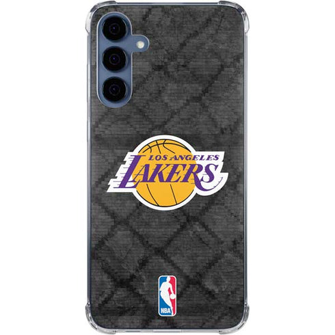 NBA Los Angeles Lakers Dark Rust Galaxy A35 5G Clear Case