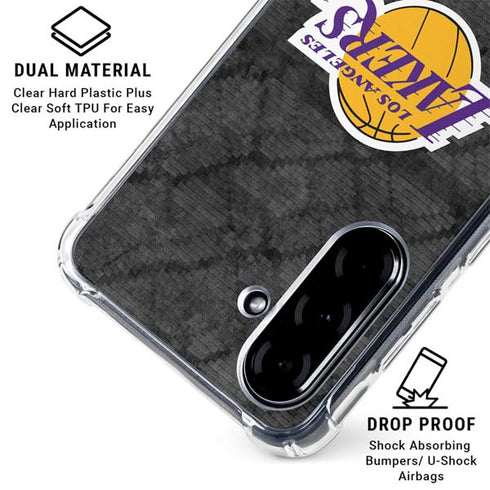 NBA Los Angeles Lakers Dark Rust Galaxy A36 5G Clear Case