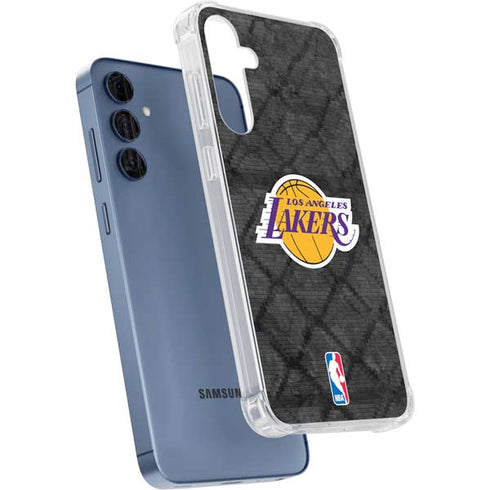 NBA Los Angeles Lakers Dark Rust Galaxy A55 5G Clear Case