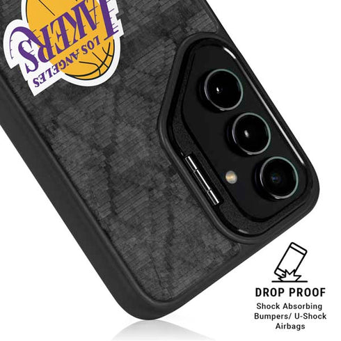 NBA Los Angeles Lakers Dark Rust Galaxy S24 FE Kickstand Case