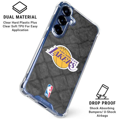 NBA Los Angeles Lakers Dark Rust Galaxy S25 Clear Case