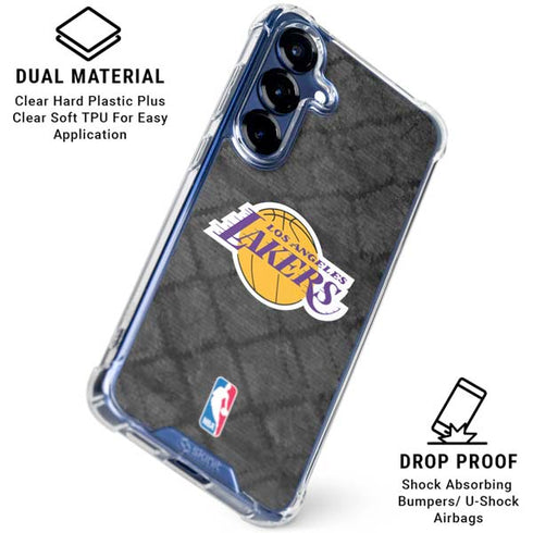 NBA Los Angeles Lakers Dark Rust Galaxy S25 Plus Clear Case