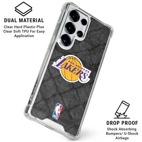 NBA Los Angeles Lakers Dark Rust Galaxy S25 Ultra Clear Case