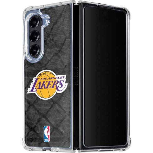 NBA Los Angeles Lakers Dark Rust Galaxy Z Fold5 5G Clear Case