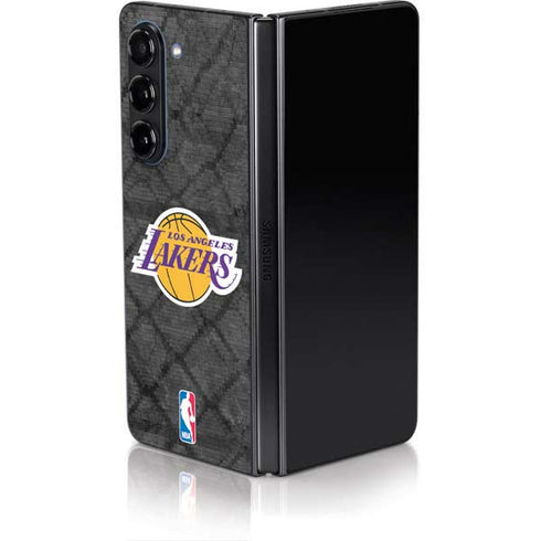 NBA Los Angeles Lakers Dark Rust Galaxy Z Fold5 5G Skin