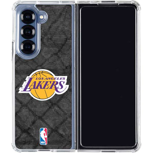 NBA Los Angeles Lakers Dark Rust Galaxy Z Fold6 Clear Case