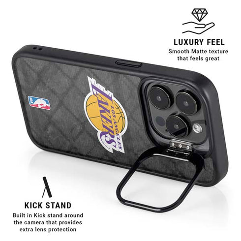 NBA Los Angeles Lakers Dark Rust iPhone 14 Pro Max Kickstand Case