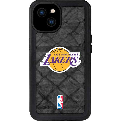 NBA Los Angeles Lakers Dark Rust iPhone 15 Plus Waterproof Case
