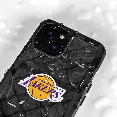 NBA Los Angeles Lakers Dark Rust iPhone 15 Plus Waterproof Case