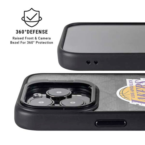 NBA Los Angeles Lakers Dark Rust iPhone 15 Pro Kickstand Case