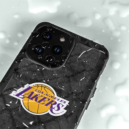 NBA Los Angeles Lakers Dark Rust iPhone 15 Pro Waterproof Case