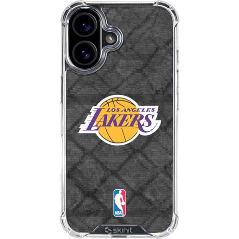 NBA Los Angeles Lakers Dark Rust iPhone 16 Plus Clear Case