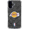 NBA Los Angeles Lakers Dark Rust iPhone 16 Plus Clear Case