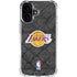 NBA Los Angeles Lakers Dark Rust iPhone 16 Plus Clear Case