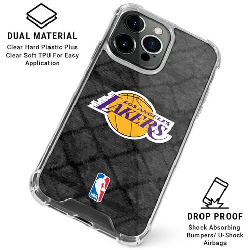 NBA Los Angeles Lakers Dark Rust iPhone 16 Pro Max Clear Case