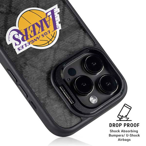 NBA Los Angeles Lakers Dark Rust iPhone 16 Pro Max Kickstand Case