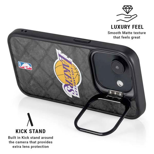 NBA Los Angeles Lakers Dark Rust iPhone 16e Kickstand Case