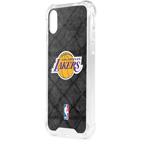 NBA Los Angeles Lakers Dark Rust iPhone XS Clear Case