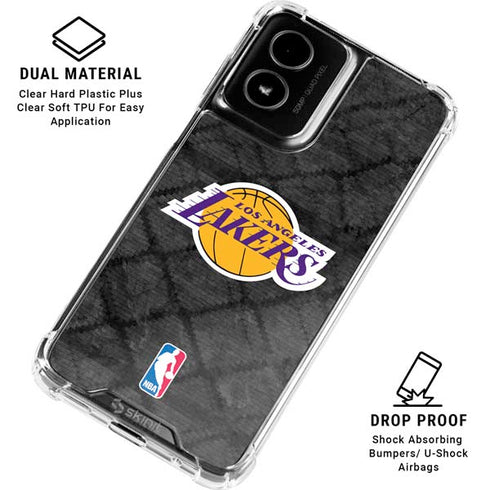 NBA Los Angeles Lakers Dark Rust Moto G Power 5G (2024) Clear Case
