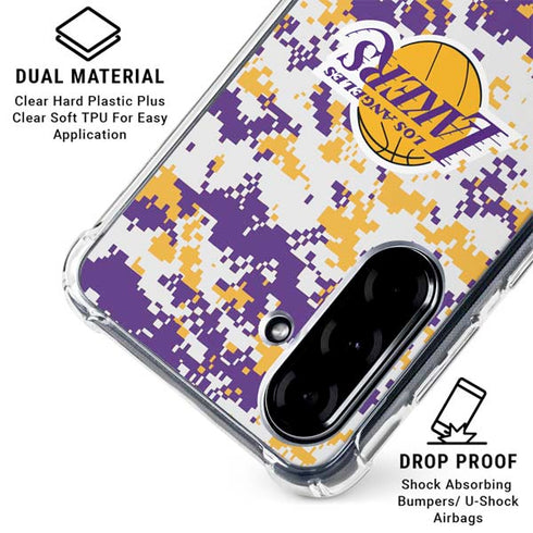 NBA Los Angeles Lakers Digi Camo Galaxy A36 5G Clear Case