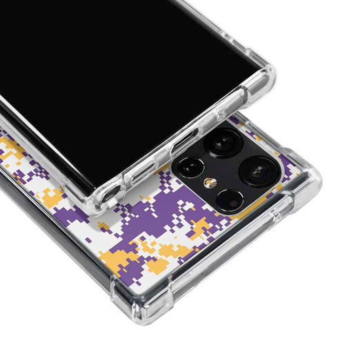 NBA Los Angeles Lakers Digi Camo Galaxy S23 Ultra Clear Case