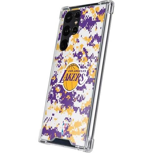 NBA Los Angeles Lakers Digi Camo Galaxy S23 Ultra Clear Case