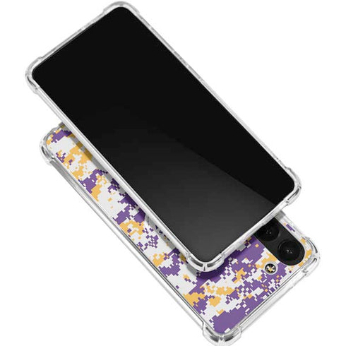 NBA Los Angeles Lakers Digi Camo Galaxy S24 FE Clear Case