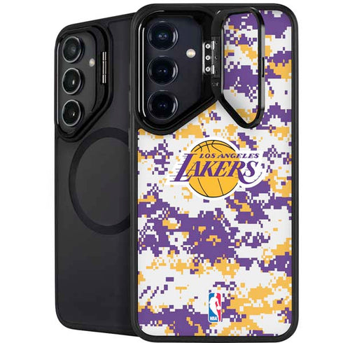 NBA Los Angeles Lakers Digi Camo Galaxy S24 FE Kickstand Case