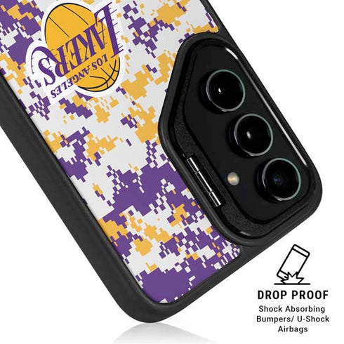 NBA Los Angeles Lakers Digi Camo Galaxy S24 Ultra Kickstand Case
