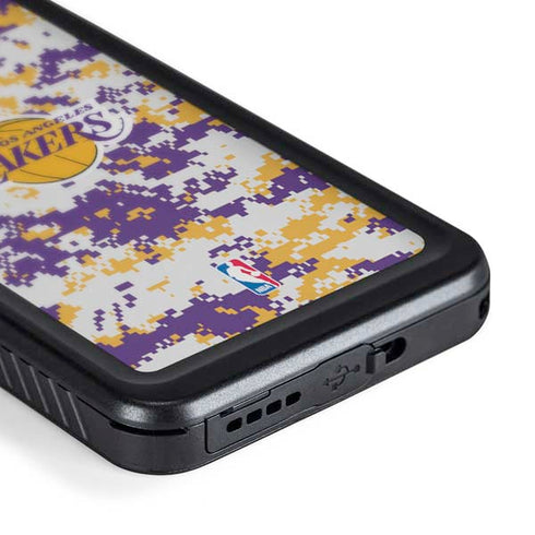 NBA Los Angeles Lakers Digi Camo Galaxy S24 Waterproof Case