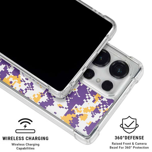 NBA Los Angeles Lakers Digi Camo Galaxy S25 Ultra Clear Case