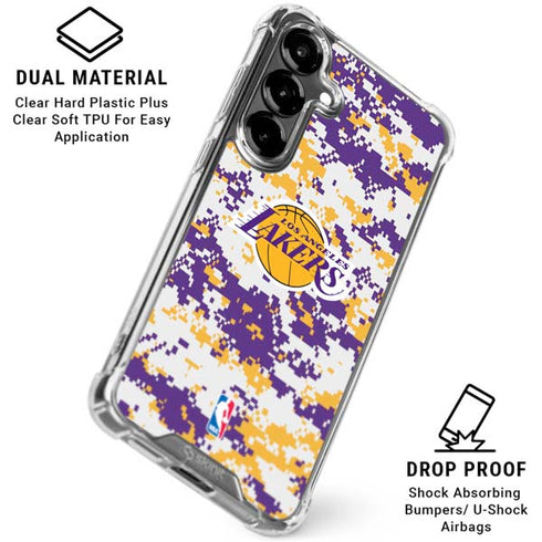 NBA Los Angeles Lakers Digi Camo Galaxy S26 Clear Case