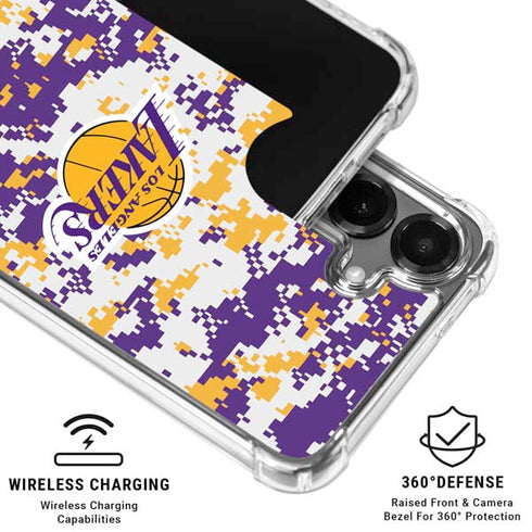 NBA Los Angeles Lakers Digi Camo Galaxy S26 Plus Clear Case