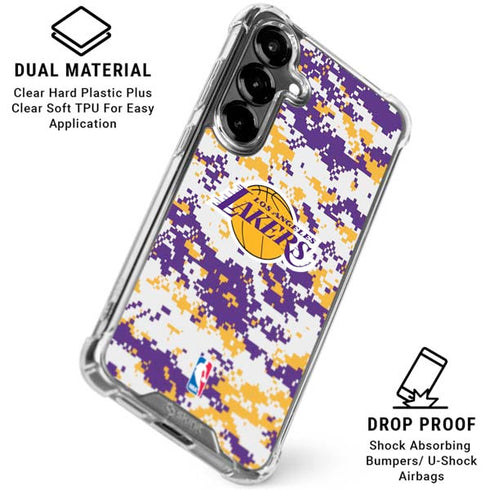 NBA Los Angeles Lakers Digi Camo Galaxy S26 Plus Clear Case