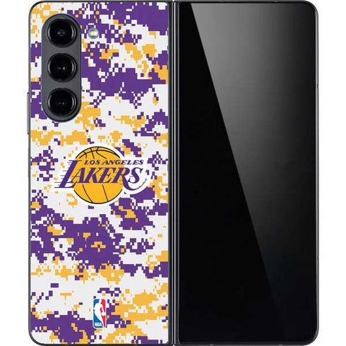 NBA Los Angeles Lakers Digi Camo Galaxy Z Fold5 5G Skin