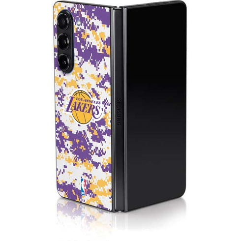 NBA Los Angeles Lakers Digi Camo Galaxy Z Fold5 5G Skin