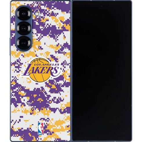 NBA Los Angeles Lakers Digi Camo Galaxy Z Fold6 Skin