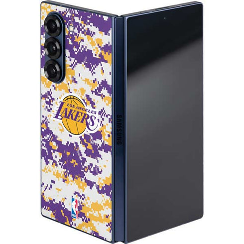 NBA Los Angeles Lakers Digi Camo Galaxy Z Fold6 Skin