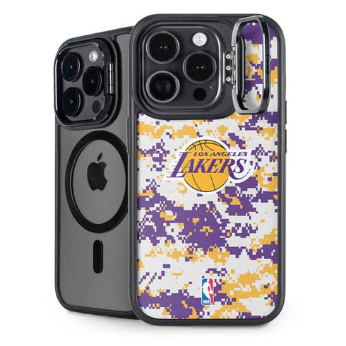 NBA Los Angeles Lakers Digi Camo iPhone 14 Pro Kickstand Case