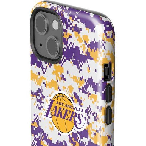 NBA Los Angeles Lakers Digi Camo iPhone 15 Impact Case