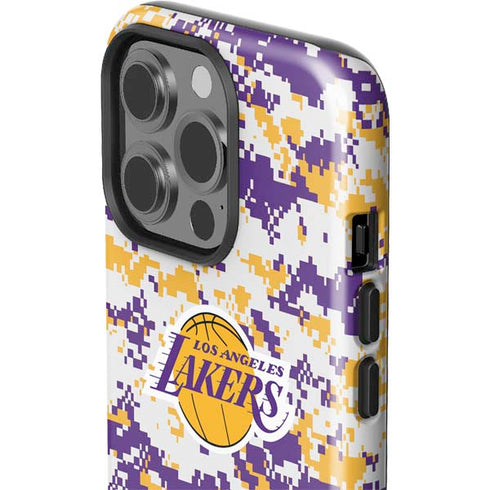 NBA Los Angeles Lakers Digi Camo iPhone 15 Pro Impact Case