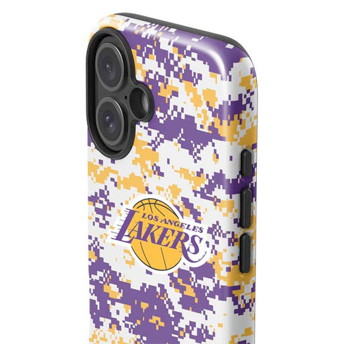 NBA Los Angeles Lakers Digi Camo iPhone 16 Plus Impact Case
