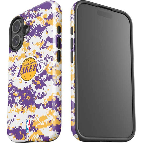 NBA Los Angeles Lakers Digi Camo iPhone 16 Plus Impact Case