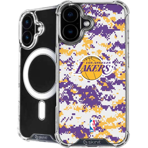 NBA Los Angeles Lakers Digi Camo iPhone 16 Plus MagSafe Case