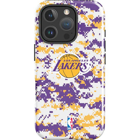 NBA Los Angeles Lakers Digi Camo iPhone 16 Pro Impact Case