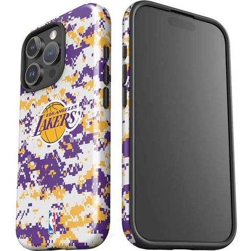 NBA Los Angeles Lakers Digi Camo iPhone 16 Pro Impact Case