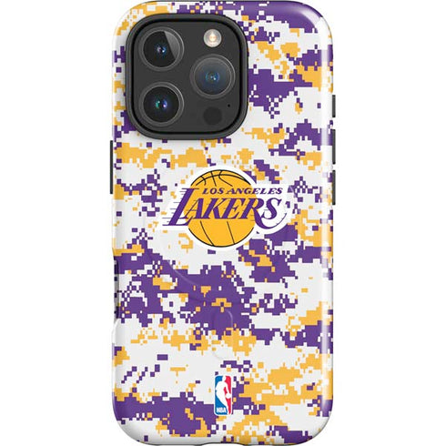 NBA Los Angeles Lakers Digi Camo iPhone 16 Pro Magsafe Impact Case