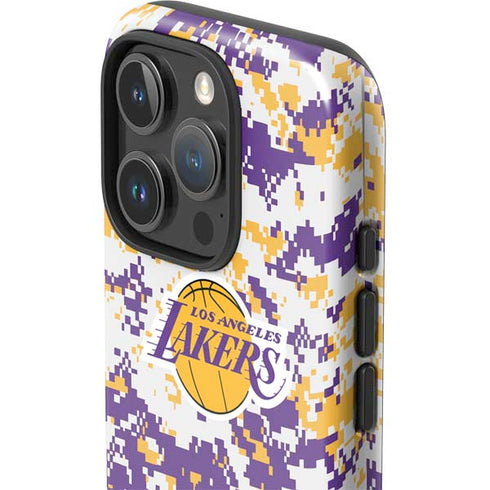 NBA Los Angeles Lakers Digi Camo iPhone 16 Pro Max Impact Case